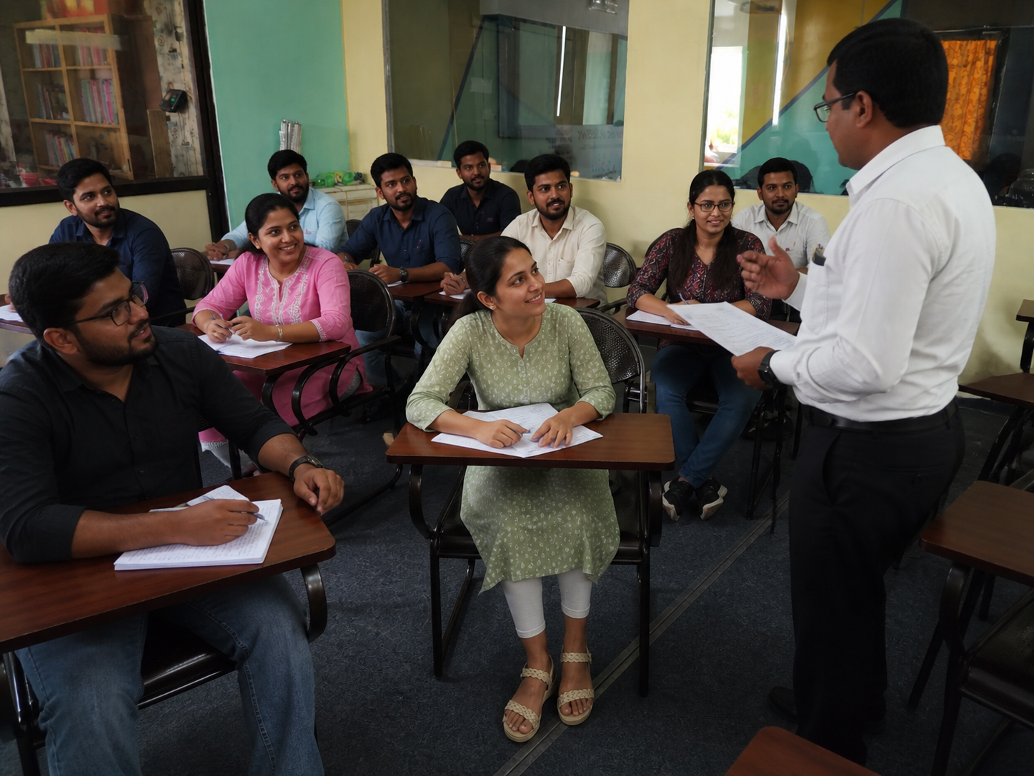Student writing exam